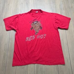 Vintage Tasmanian Devil ("Taz") from Looney Tunes "RED HOT" T shirt Sz XL